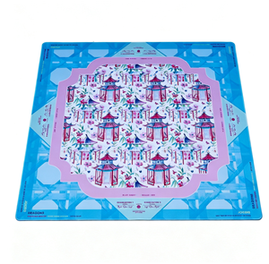 Tapete de Mahjong Moderno y Lujoso con Diseño Tropical de Palmeras y Océano, de Terciopelo, Antideslizante, Duradero, Ecológico, para 4 Jugadores, con Logotipo Personalizado - Product Image 3