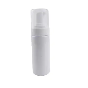 Bouteilles de pompe de mousse en plastique PET blanc transparent nettoyant pour le visage 150ml 200ml brosse en Silicone tête moussante emballage cosmétique