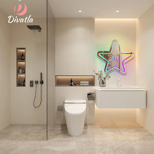 Divatla personalizzato personalizzato stella specchio al Neon con luce a Led per la decorazione camera da letto <span class=keywords><strong>di</strong></span> nozze tubo luci al neon - Product Image 4