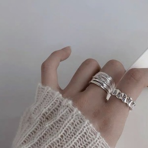S925 Sterling Silver Flower <b>Ring</b> Women's Minimalist <b>Open</b> Design Jewelry Gift Skirt <b>Ring</b> Fashion Accessory - Product Image 2