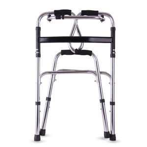 GB Aluminum Alloy <b>Walker</b> Adjustable Height Foldable Four Legged Walking Aid For <b>Elderly</b> - Product Image 5