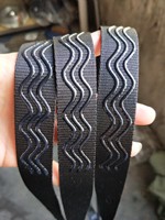 Vente en gros de sangle imprimée en silicone antidérapante en caoutchouc de silicone gaufré élastique tressé en caoutchouc de silicone