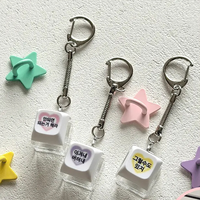 Custom LOGO Cat Love Heart Shape Sublimation PBT Keycap Fidget Keychain Keycap Keyboard Accessories LOW MOQ Wholesale