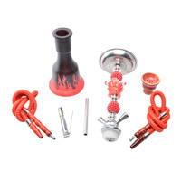 Set Shisha Hookah logam kualitas tinggi ukuran Medium kedatangan baru kaca lengkap teknik cermin Hookah elektronik portabel