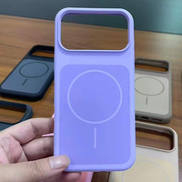 Coque de téléphone magnétique en silicone texturé lin de luxe, vente en gros d'usine, MOQ 500, pour 18 Pro Max / 17 16/15/14 Pro Max/13, étui coloré