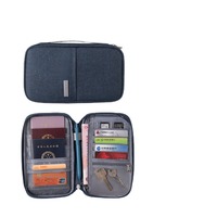 HEYOU Porte-cartes multifonction personnalisé anti-RFID en tissu Oxford, étui à documents, organiseur multi-compartiments, portefeuille de voyage familial pour passeports