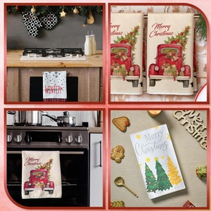Drôle vierge gaufre pâques réutilisable boulangerie plat thé tissu noël saint valentin lavable sublimation torchons de cuisine - Product Image 6
