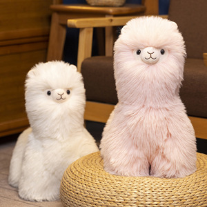 Peluche de Alpaca de Pelo Largo, Muñeco de Peluche Bonito de Pie, Decoración del Hogar, 32/40/50/80cm - Product Image 5