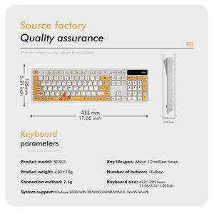 Nouveauté : <span class=keywords><strong>Clavier</strong></span> sans fil 2,4 G à membrane, motif chat mignon, pour ordinateur portable, avec <span class=keywords><strong>souris</strong></span> sans fil - Product Image 4
