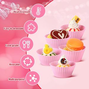 Molde de Silicona Reutilizable de Grado Alimenticio Multicolor para Hornear Pasteles y Muffins - Product Image 6