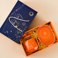 Coffret Cadeau Luxe Retour à l'École : Tasse à Café en Porcelaine Fine Chauffante Sans Fil avec Chauffe-Tasse Intelligent à Température Constante 55°C et Cuillère Personnalisable