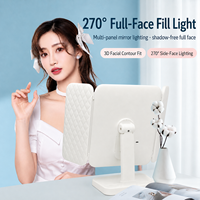 Miroir de Maquillage LED Pliable Intelligent en Gros avec Lumières Dimmables pour Éclairage Supplémentaire de Chambre