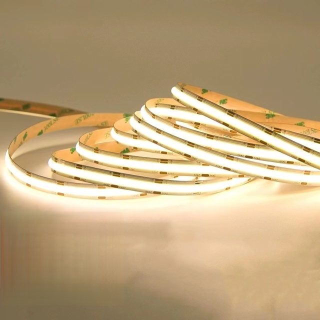 High Lumen COB Led Strip Light CE RoHs IP20 8mm Width 12V 24V 4000K Nature Flexible Strip Light