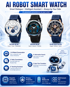 Nouvelle Montre Connectée IA 2026 avec Assistant Vocal ChatGPT DeepSeek, Traducteur en Temps Réel pour Répondre aux Appels, Étanche et en Silicone - Product Image 4