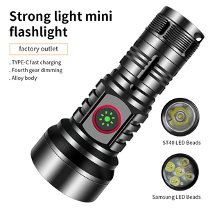 Xách tay mini LED <span class=keywords><strong>Torch</strong></span> sạc 18350 Đèn pin hợp kim nhôm cơ thể cho EDC - Product Image 5
