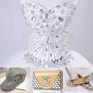 Oleeya Nouveaux Strass en Cristal Carré AB de Qualité Supérieure à Coudre, Pierres à Dos Plat pour Robe de Mariée - Product Image 6