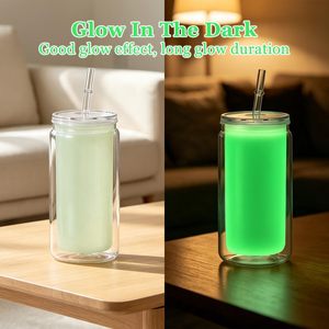 Gobelet à neige de 16 oz avec poignée, gobelet qui brille dans le noir pour une utilisation nocturne, gobelet transparent - Product Image 2