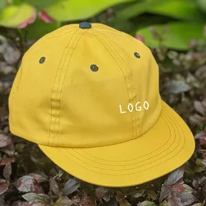 Tùy chỉnh chất lượng cao 5 Bảng điều chỉnh không có cấu trúc Nylon hat thêu logo Rope SNAPBACK HAT