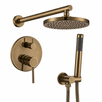 Ensemble de douche mural AMAXO avec mitigeur en céramique pour salle de bain, robinet de douche eau froide et chaude