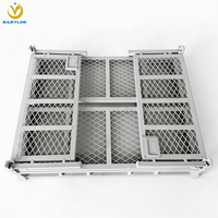 Conteneur pliable en acier doux Q235, 1200x1000x900mm, capacité 1000kg, galvanisé à chaud, pour pièces automobiles