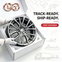 Cerchio in lega bicolore color canna di fucile a razze multiple con bordo lavorato per tuning auto - Ordine all'ingrosso