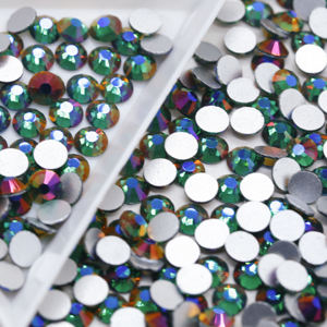 Piedras <span class=keywords><strong>de</strong></span> Cristal <span class=keywords><strong>de</strong></span> Vidrio <span class=keywords><strong>Color</strong></span> Esmeralda Mirage SS3-SS50, Gemas <span class=keywords><strong>de</strong></span> Cristal para Decoración con Apliques <span class=keywords><strong>de</strong></span> Pedrería - Product Image 2