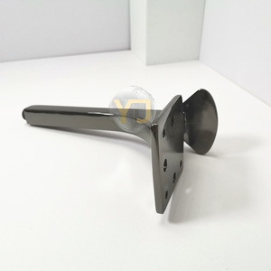 Pied de meuble en alliage d'aluminium noir, en forme d'éventail, robuste, design industriel, pour le support des meubles de salon - Product Image 3