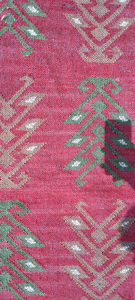 Tapis tribal en laine et jute fait main |   Tapis géométrique rouge style farmhouse pour salon, chambre, couloir, entrée, décoration bohème et sud-ouest - Product Image 4