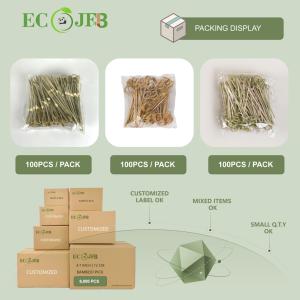 Piques à hamburger en bambou naturel, bâtonnets en bambou noués jetables, brochettes à cocktail pour apéritif, <span class=keywords><strong>olives</strong></span>, fournitures alimentaires pour fêtes - Product Image 5