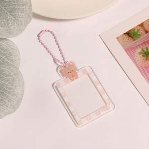 <span class=keywords><strong>Porte</strong></span>-clés personnalisé en gros, cadre <span class=keywords><strong>photo</strong></span> transparent à insérer, <span class=keywords><strong>porte</strong></span>-clés en acrylique vierge à faire soi-même - Product Image 4