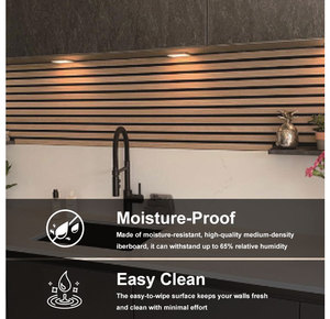 Paneles Acústicos de Madera MDF Ecológicos Personalizados, Paneles Modernos <span class=keywords><strong>Antiruido</strong></span> <span class=keywords><strong>para</strong></span> Aislamiento Acústico de Paredes <span class=keywords><strong>para</strong></span> Sala de Estar, Hotel e Interiores - Product Image 4