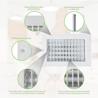 Grille d'alimentation en air double déflection Lakeso, diffuseur d'alimentation en air réglable pour plafond, pour climatiseur et système HVAC