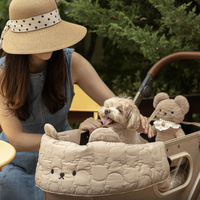 Nouvelle Coussinette Magnétique Double Face en Tissu Style Coréen Ourson Mignon JXANRY pour Poussette d'Animal de Compagnie avec Protection de Bordure
