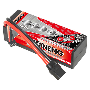 GNB GAONENG 6500MAH 3S 3S2P 11.1V 120C XT90 แบตเตอรี่ LiPo แบบมีสายพร้อมกล่องแข็ง สำหรับรถบังคับวิทยุ 1:8 1/8 รถแข่ง เรือ รถบรรทุก รถทรั๊กกี้ - Product Image 1