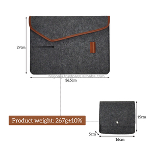 Ulike Custom Durable Soft Portable Simple Felt Material Shockproof Unisex Laptop Sleeve <b>Case</b> Pockets Large Capacity <b>Computer</b> Bag - Product Image 5