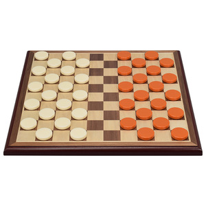 Set di <span class=keywords><strong>Dama</strong></span> Internazionale 10x10 in Legno Massello Premium, Gioco da Tavolo per Bambini e Adulti, Ideale per l'Insegnamento e l'Allenamento Scolastico - Product Image 3