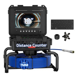 7 mét cáp tự động tự san lấp mặt bằng 512Hz định vị AHD 1080p 10 "DVR 16GB Thẻ hệ thống thoát nước ống kiểm tra máy ảnh với bàn phím mét truy cập - Product Image 4