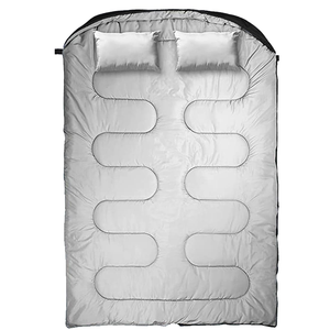 ถุงนอนที่อบอุ่นแบบมีฮู้ด, ถุงนอนความกว้างสองชั้นสามฤดูกันน้ำได้ตั้งแคมป์ถุงนอนคู่เหมาะสำหรับครอบครัว - Product Image 6