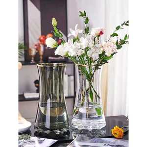 แจกันแก้วขอบสีทองใส10*23ซม. สำหรับตกแต่งบ้านในงานแต่งงานของโรงแรม - Product Image 3