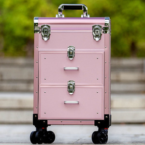 Maletín de Maquillaje Profesional LE, Maleta de Viaje con Ruedas de Gran Capacidad, Estuche Cosmético, Maletín con Ruedas para Belleza, Uñas, Tatuajes y Manicura - Product Image 1
