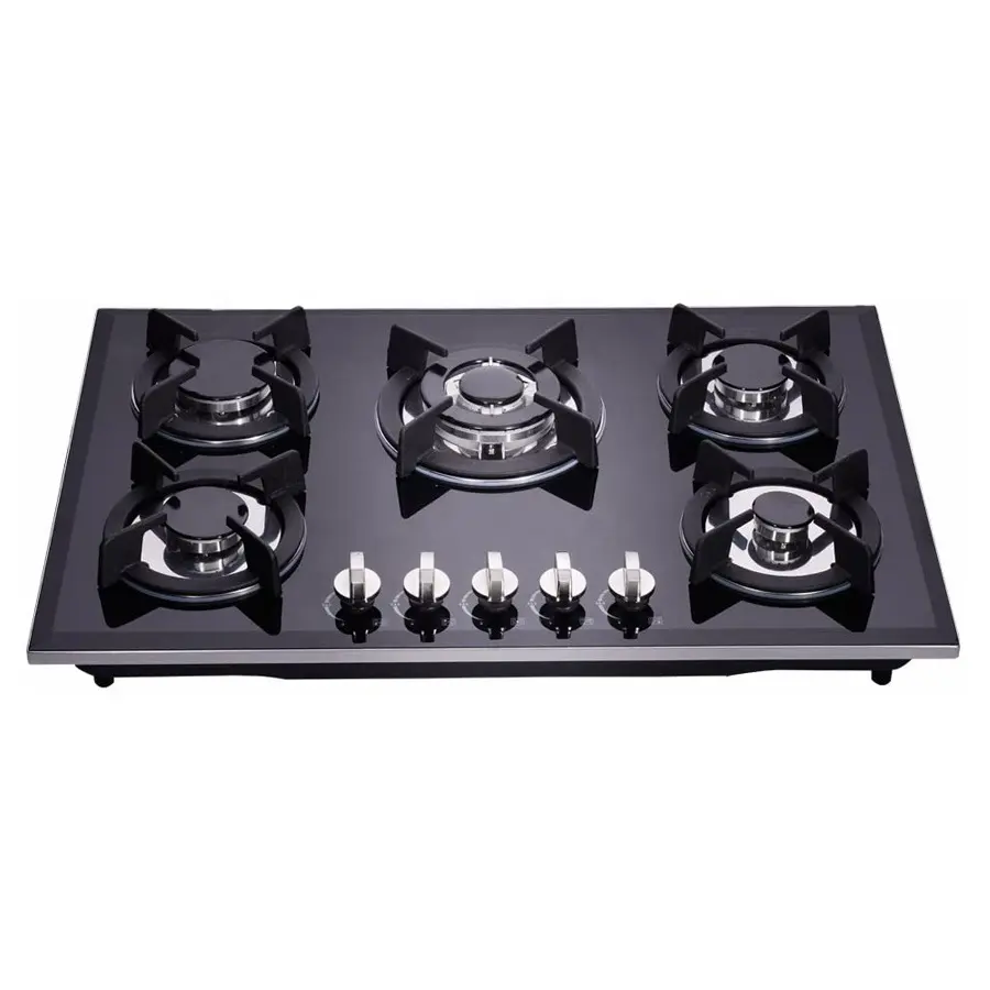 थोक OEM कस्टम कम कीमत 5 बर्नर गैस कुकर cooktop hob गैस स्टोव 5 बर्नर