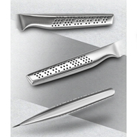 Couteau utilitaire de 5 pouces en acier inoxydable, couteau de cuisine, manche creux, couteau utilitaire avec manche creux