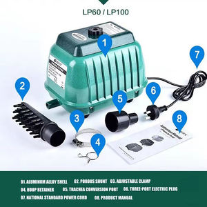 Pompe à air pour aquarium Lp <span class=keywords><strong>100</strong></span> 200, pompe à air silencieuse, pompe à oxygène pour étang, aérateur pour accessoires d'aquariums - Product Image 5