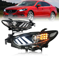 Kiểu Dáng Mới Cho Mazda 6 Headlights14-15 LED Đèn Pha Ban Đầu DRL Bi Xenon Ống Kính Cao Thấp Chùm Đèn Đỗ Xe Cho Mazda6 Atenza