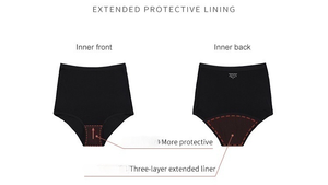 Culotte menstruelle réutilisable 4 couches avec contrôle du ventre et effet gainant pour la menstruation - Product Image 6