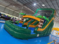 Toboggans aquatiques robustes en marbre à double voie Toboggan aquatique commercial à double voie Toboggan gonflable pour piscine