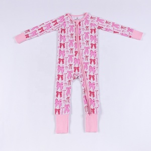 Conjuntos de Pijamas de Bambú para Niños con Logotipo Personalizado del Día Patriótico, MOQ Bajo, Entrega Rápida, Pijamas Estampados de <span class=keywords><strong>Manga</strong></span> <span class=keywords><strong>Corta</strong></span> y Pantalones Largos para Niñas - Product Image 6