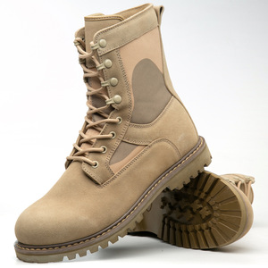 Bottes Martin montantes pour hommes, style britannique, en daim couleur sable, populaires, pour le travail, la neige et tactiques, avec fermeture éclair - Product Image 5