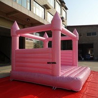 Château gonflable à paillettes avec structure de saut de 13x13 pieds en PVC, idéal pour les fêtes d'anniversaire et la location