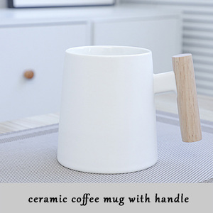 <b>ceramic</b> <b>mug</b> with wooden handle <b>ceramic</b> coffee <b>mug</b> with <b>lid</b> nordic <b>ceramic</b> <b>mug</b> - Product Image 3